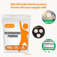 Bột chống lão hóa Resveratrol Powder 98% pure nguyên chất- gói 50g