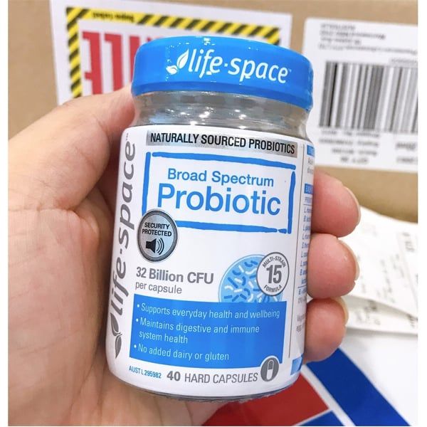 Men vi sinh cho người lớn Life Space Broad Spectrum Probiotic của Úc 40 viên