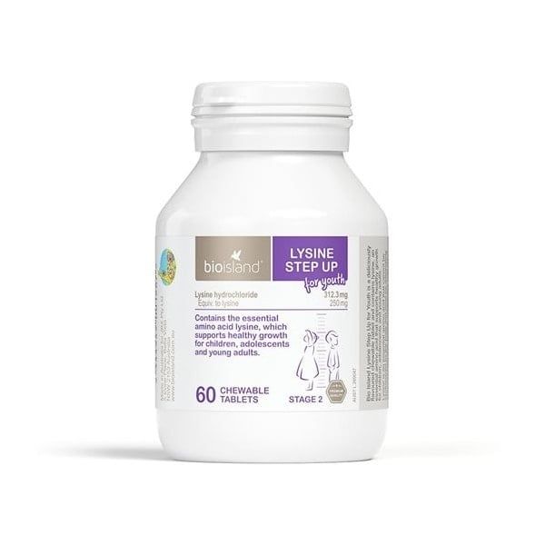 Bio Island Lysine Step Up For Youth - Lysine Tăng Chiều Cao Lọ 60 Viên