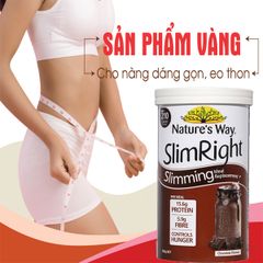 Bột dinh dưỡng hỗ trợ giảm cân vị socola Nature's Way Slim Right của Úc 500g