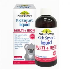 Siro bổ sung sắt và vitamin tổng hợp cho bé Nature's Way Kids Smart Liquid Multi + Iron 200ml
