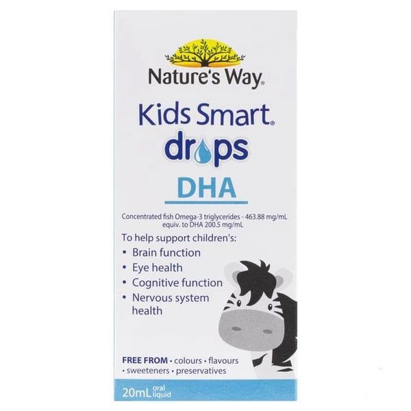 Siro bổ sung DHA cho bé Nature’s Way Kids Smart Drops DHA của Úc 20ml