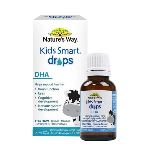 Siro bổ sung DHA cho bé Nature’s Way Kids Smart Drops DHA của Úc 20ml