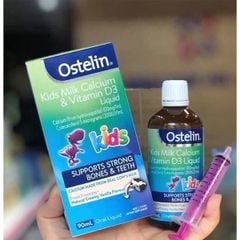 Ostelin Kids Milk Calcium & Vitamin D3 Liquid Cho Trẻ Từ 7 Tháng Lọ 90ml