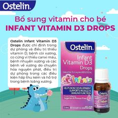 Vitamin D3 dạng giọt cho trẻ sơ sinh Ostelin Infant Vitamin D3 Drops của Úc 2.4ml