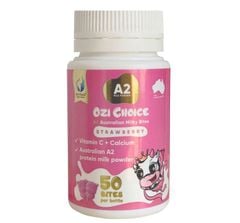 Ozi Choice Calcium + Vitamin C - Viên Nhai Kẹo Sữa Canxi & Vitamin C Lọ 50 Viên
