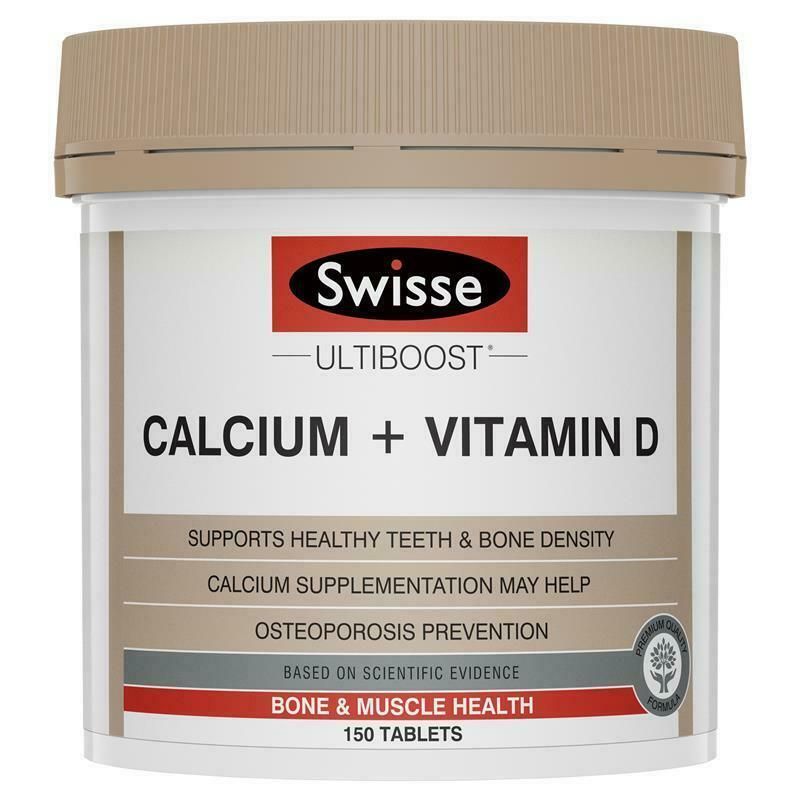 Viên Uống Bổ Sung Canxi + Vitamin D Swisse Calcium + Vitamin D Lọ 150 viên