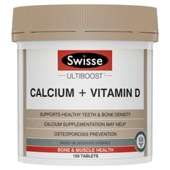 Viên uống hỗ trợ ngừa loãng xương Swisse Ultiboost Calcium + Vitamin D của Úc 150 viên