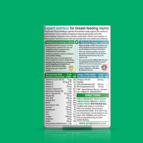 Vitamin tổng hợp cho phụ nữ sau sinh Vitabiotics Pregnacare Breast-feeding của Anh 84 viên