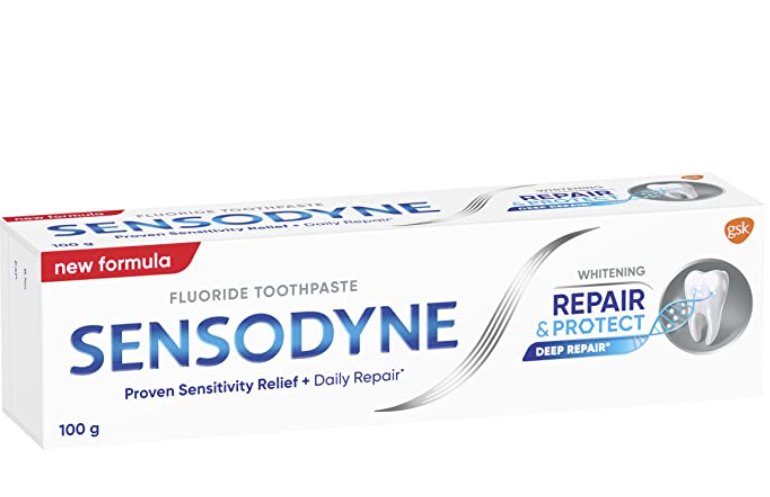 Kem đánh răng Sensodyne Úc Whitening Repair & Protect tuýp 100g