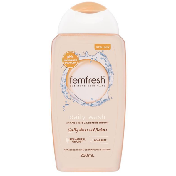 Dung dịch vệ sinh Femfresh Daily Wash hằng ngày màu cam 250ml