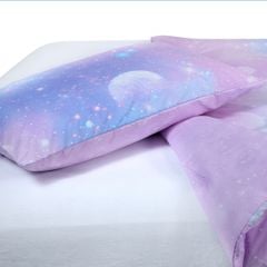 Bộ chăn bông trần và vỏ gối cho trẻ Pink Galaxy