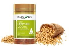 Viên uống mầm đậu nành Healthy Care super lecithin 1200mg của Úc 100 viên