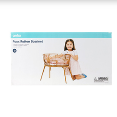 Nôi em bé bằng mây Faux Rattan Bassinet