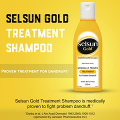 Selsun Gold - Dầu Gội Trị Gàu Chai Vàng 200ml