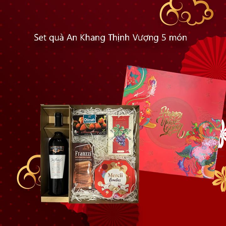 Set Quà Tết 2024 - 498 HN - An Khang Thịnh Vượng Hộp Xanh