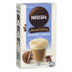 Cà phê pha sẵn Nescafe Coffee Sachets Cookie & Cream Latte / hộp 10 Gói - Mua 3 hộp -> 150k/ hộp