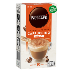 Nescafe Cappuccino Decaf - Cafe Pha Sẵn Hộp 10 gói