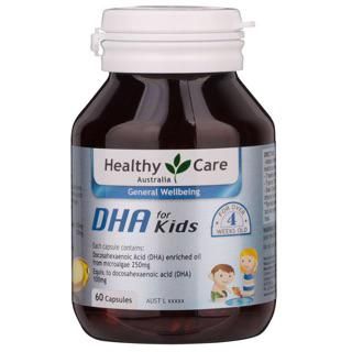 Viên uống DHA Healthy Care Kids High Strength DHA cho trẻ từ 4 tháng tuổi của Úc 60 viên