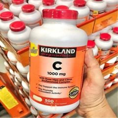 Viên uống bổ sung vitamin C Kirkland Vitamin C 1000mg của Mỹ 500 viên