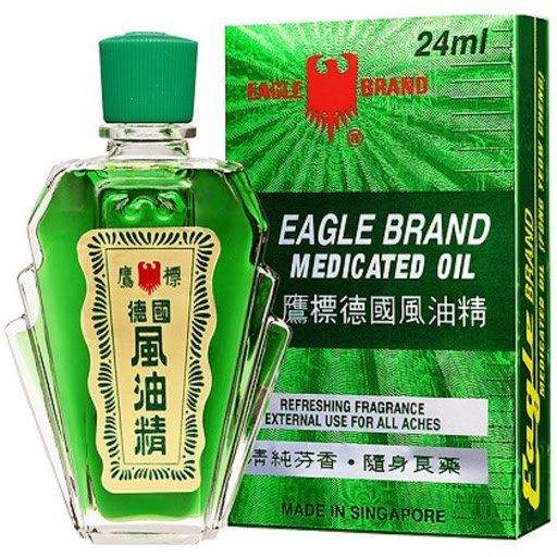 Eagle Brand Medicated Oil - Dầu Gió Xanh Con Ó Singapore 24ml