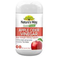 Viên uống giấm táo Nature’s Way SuperFoods Apple Cider Vinegar 400mg của Úc 60 viên