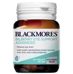 Viên uống bổ mắt Blackmores Bilberry Eye Support Advanced của Úc 30 viên