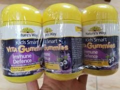 Kẹo dẻo hỗ trợ tăng miễn dịch cho bé Nature’s Way Kids Smart Vita Gummies Immune Defence của Úc 60 viên