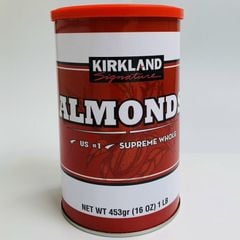 Kirkland Almonds - Hạt Hạnh Nhân Nguyên Chất Hộp 453g