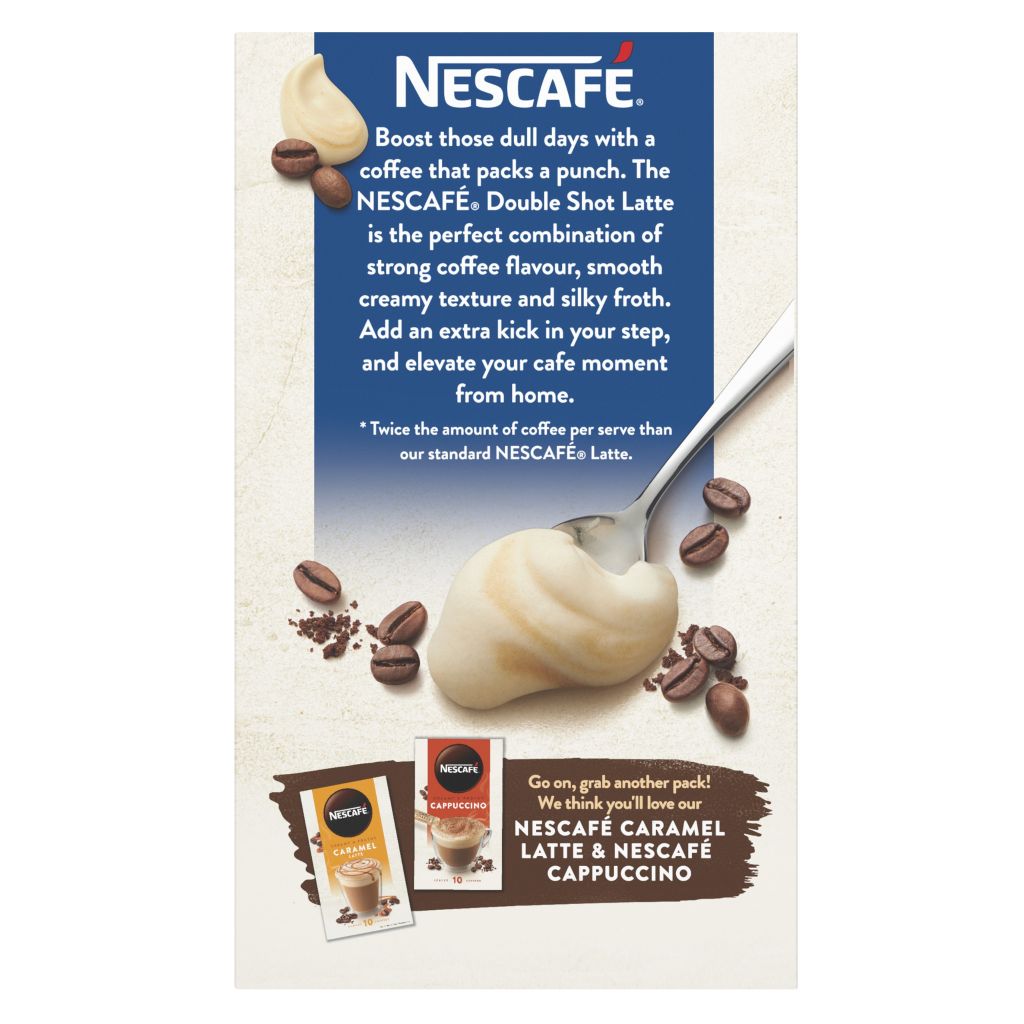 Nescafe Double Shot Latte - Cafe Pha Sẵn Hộp 10 Gói