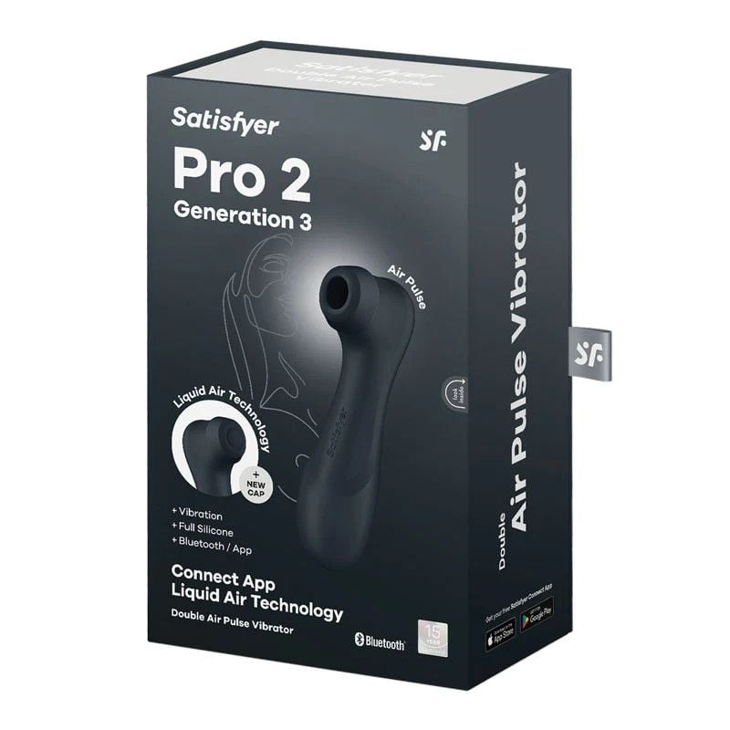 Satisfyer Pro 2 Generation 3 App Bluetooth Dark Grey - Máy Mát Xa Kích Thích Âm Vật Với Công Nghệ Thổi Khí MÀU ĐEN