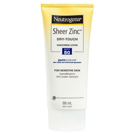 Kem chống nắng cho da nhạy cảm Neutrogena Sheer Zinc Mineral Sunscreen SPF50 88ml