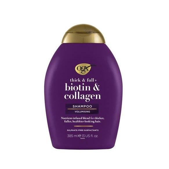 Dầu gội kích thích mọc tóc OGX Thick & Full Biotin & Collagen của Mỹ 385ml