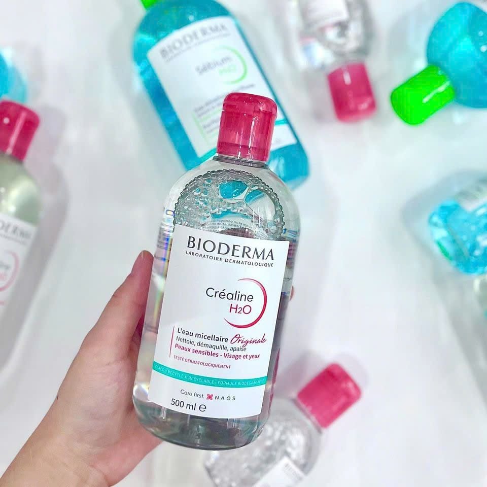 Nước Tẩy Trang Bioderma Crealine H20 Chai Hồng 500ml