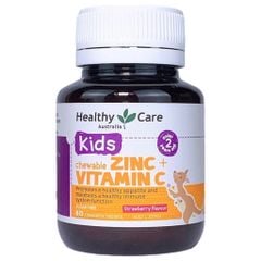 Healthy Care ZinC + Vitamin C Over 2 Years - Viên Nhai Bổ Sung Kẽm & Vitamin C 60 Viên
