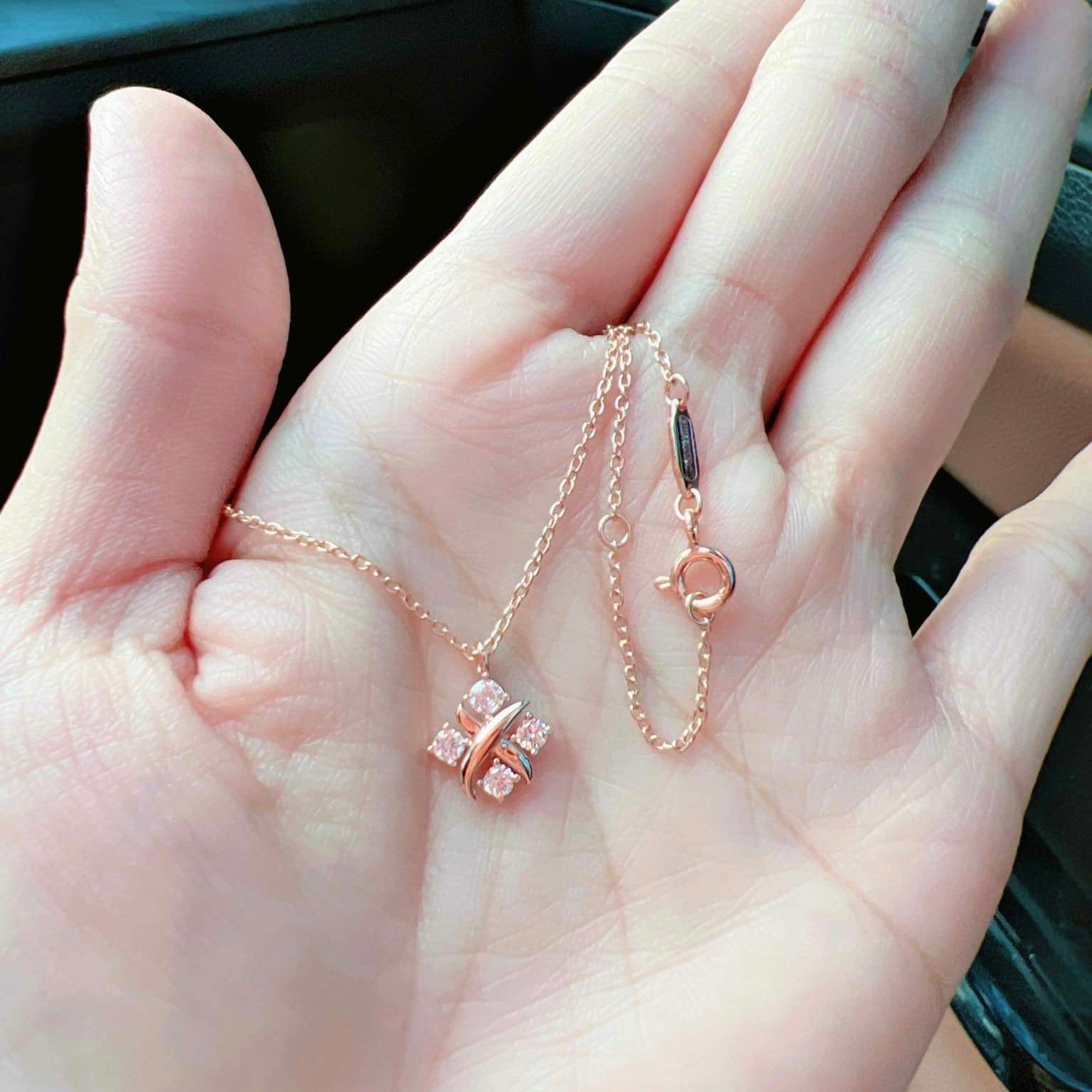  Dây chuyền xi vàng hồng mặt cắt N435 