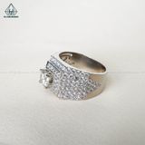  RMX153 7.2mm Nhẫn nam viền đá 