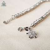  B829 Lắc tay bi 4mm charm hoa 