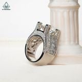  RMX119 12mm Nhẫn nam chấu vuông đá 