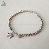  B829 Lắc tay bi 4mm charm hoa 