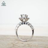  RX386 7mm Nhẫn nữ halo 