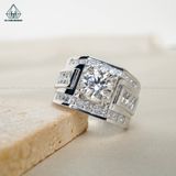  RMX151 8mm Nhẫn nam phối baguette 