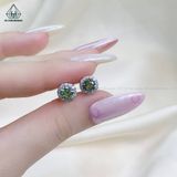  EX048 FULL MOIS 4-5-6mm Bông tai halo tròn 1 chiếc vỏ bông 