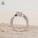  RX439 5.4mm Nhẫn nữ 2 vành phối đá baguette 