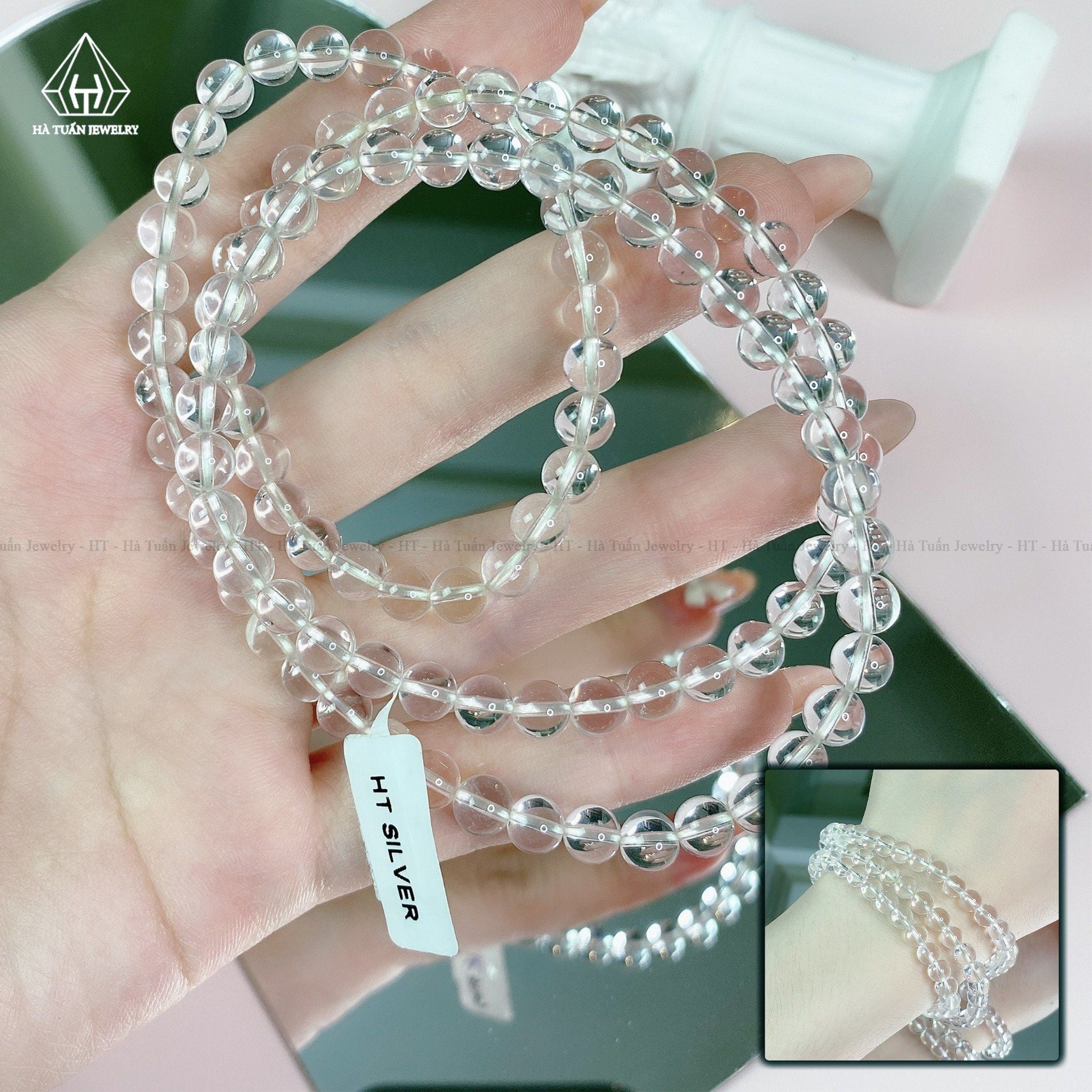  S046 VÒNG ĐÁ THẠCH ANH TRẮNG 