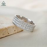  RX191 FULL MOIS 1.5mm Nhẫn 3 hàng đá 