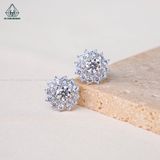  EX353 4.5mm Bông tai hoa 12 cánh nhọn 