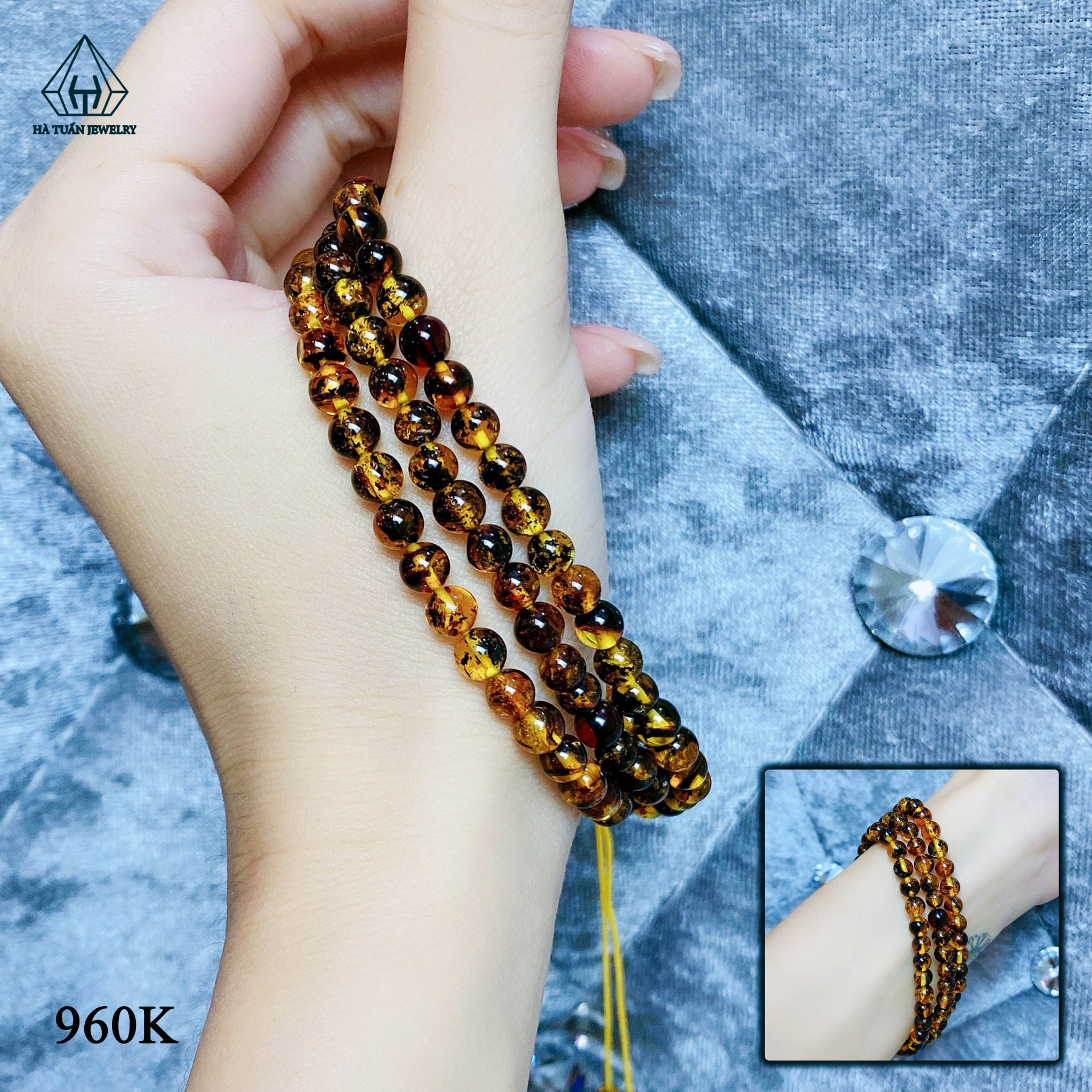  S061 VÒNG  CHUỖI HỔ PHÁCH VÀNG NÂU 