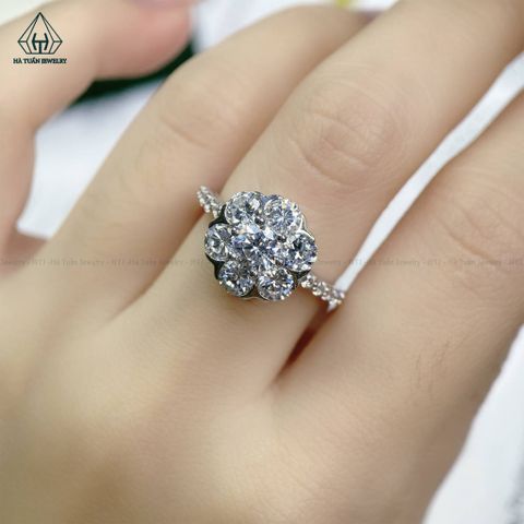 R670 5mm Nhẫn hoa mai viền đá