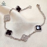  B864 Lắc tay Van xen kẽ mã não viền đá 